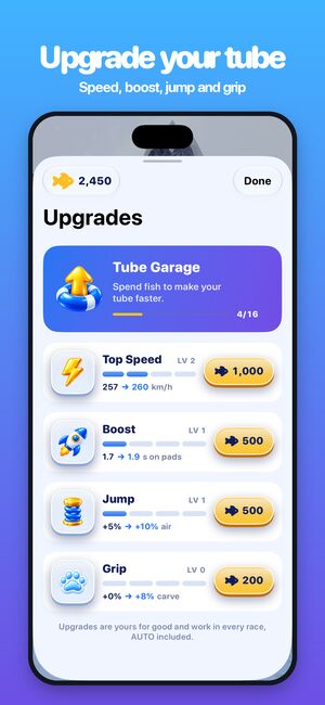 Screenshot: upgrade your tube